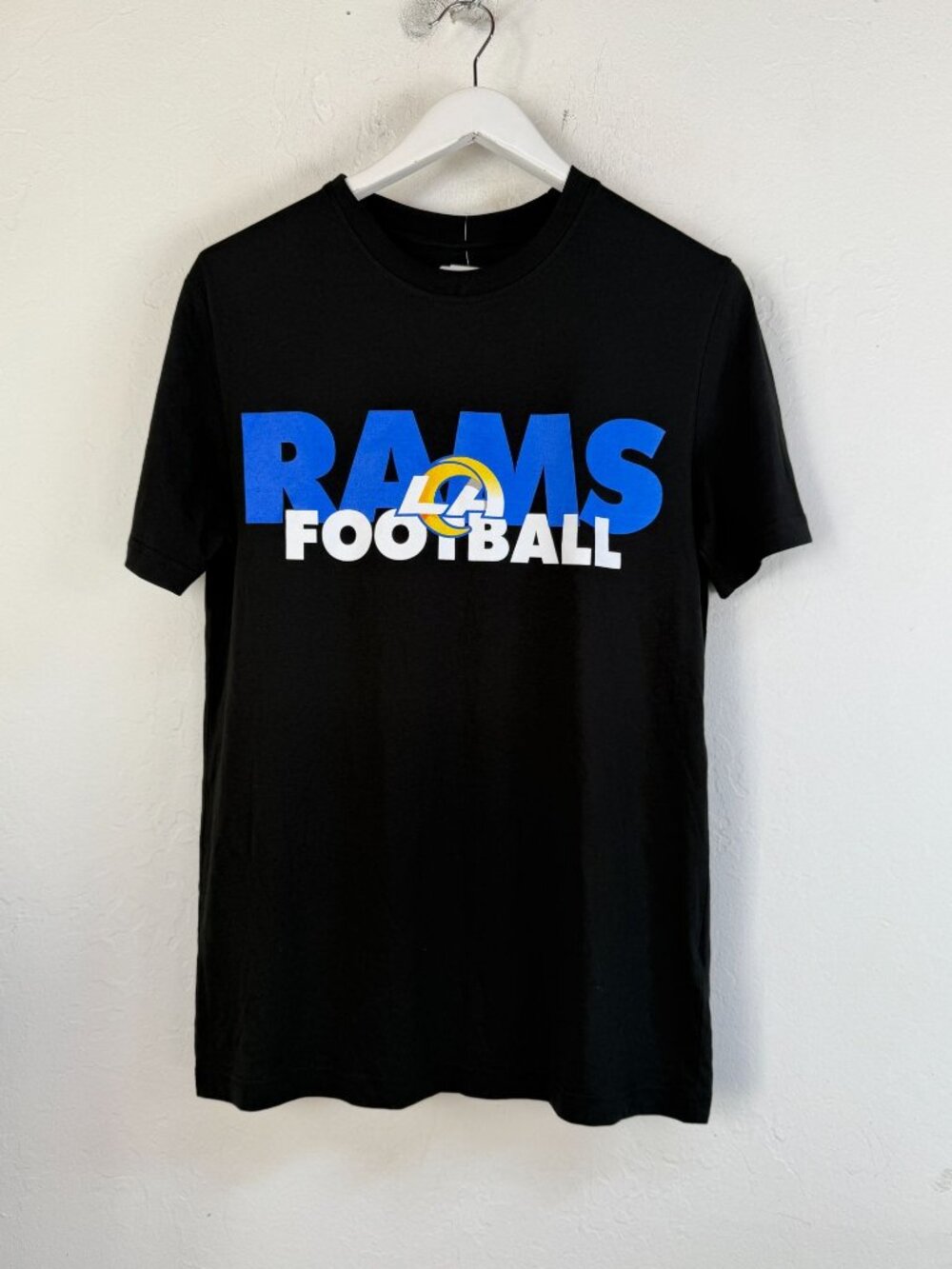 New Era Los Angeles Rams NFL Men Black Kickoff T‑Shirt 2‑Sided Graphic Small New